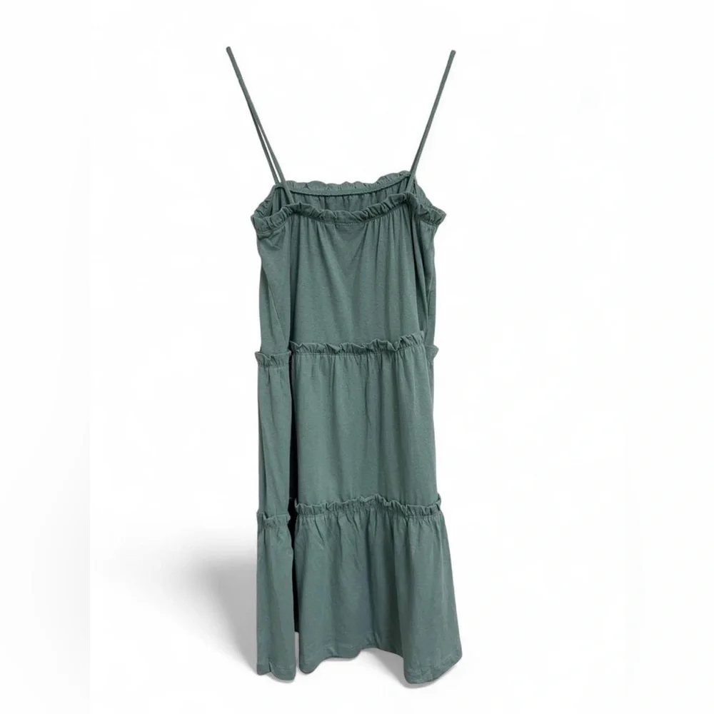 ASOS sage green tiered midi dress - Picture 2 of 3